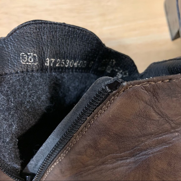 Rieker lace up brown booties chunky heal size 36 (5.5) - Picture 7 of 11